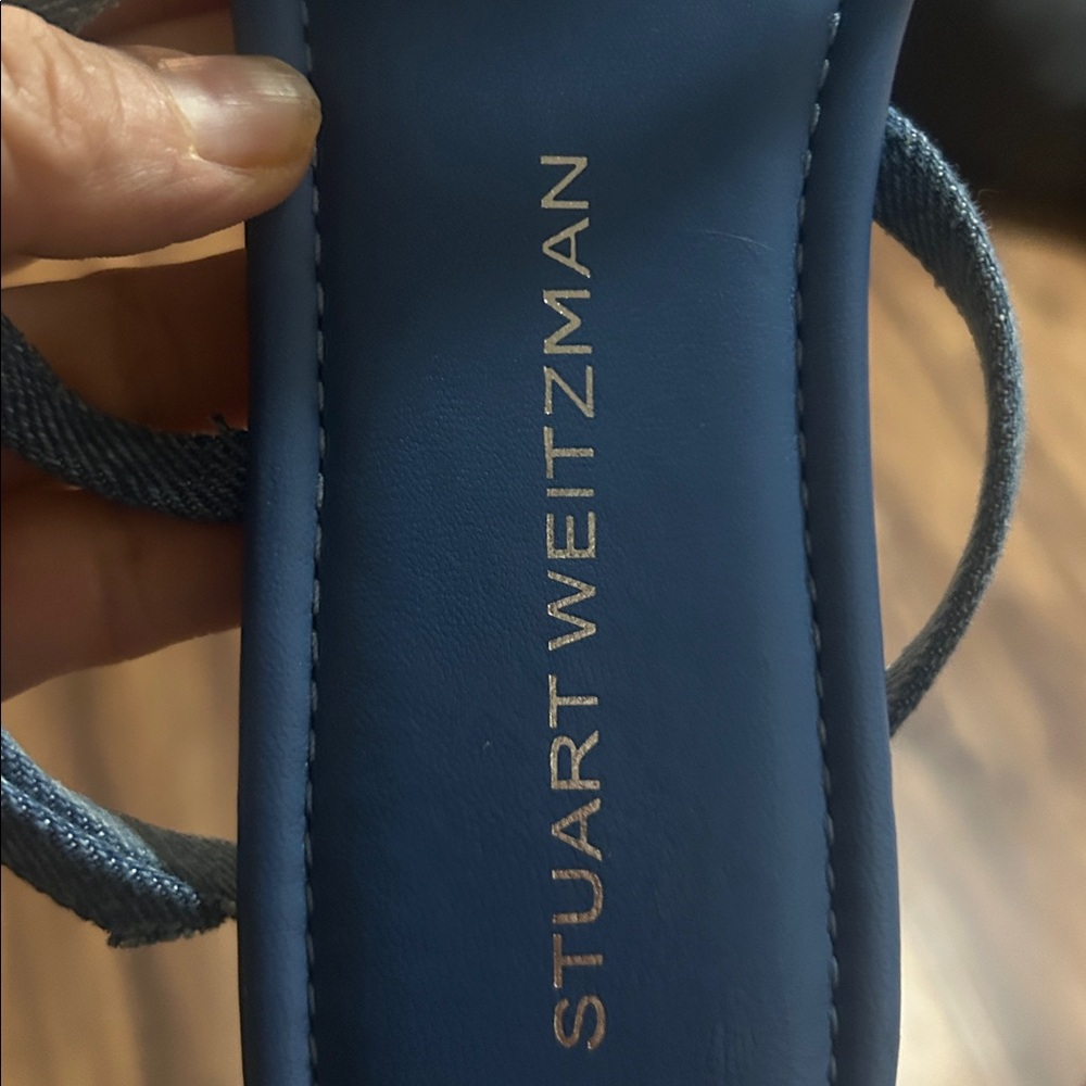 Stuart Weitzman Denim Blue Sandals
